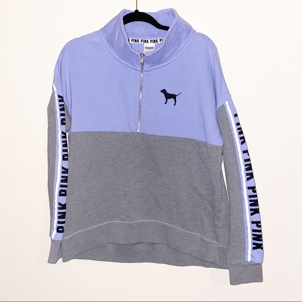 VS PINK half zip-up sweater pullover